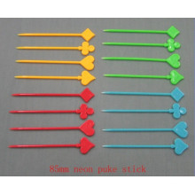 85mm Squeezer Picks Plastic Food Fruit Picks Stirrer